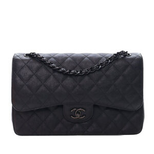 Pre-Loved Chanel Jumbo Classic Calfskin So Black Double Flap